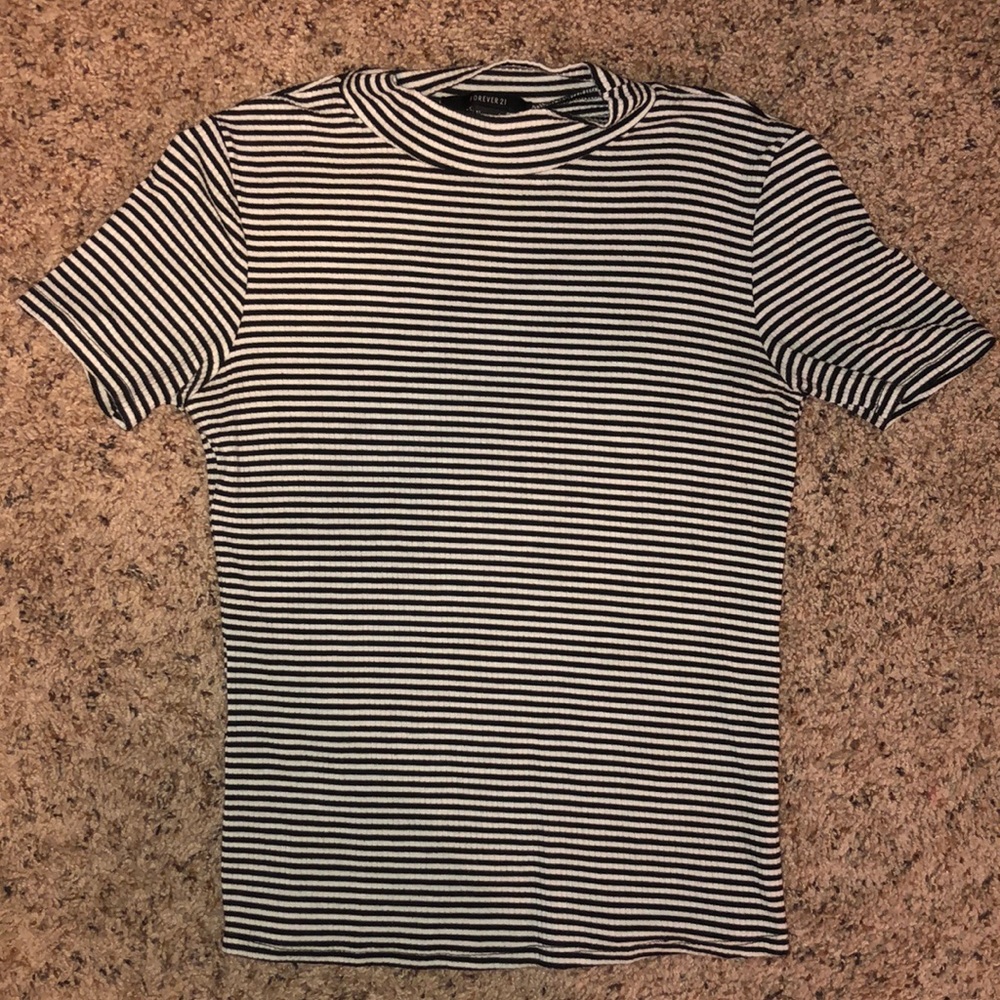 black and white striped t shirt